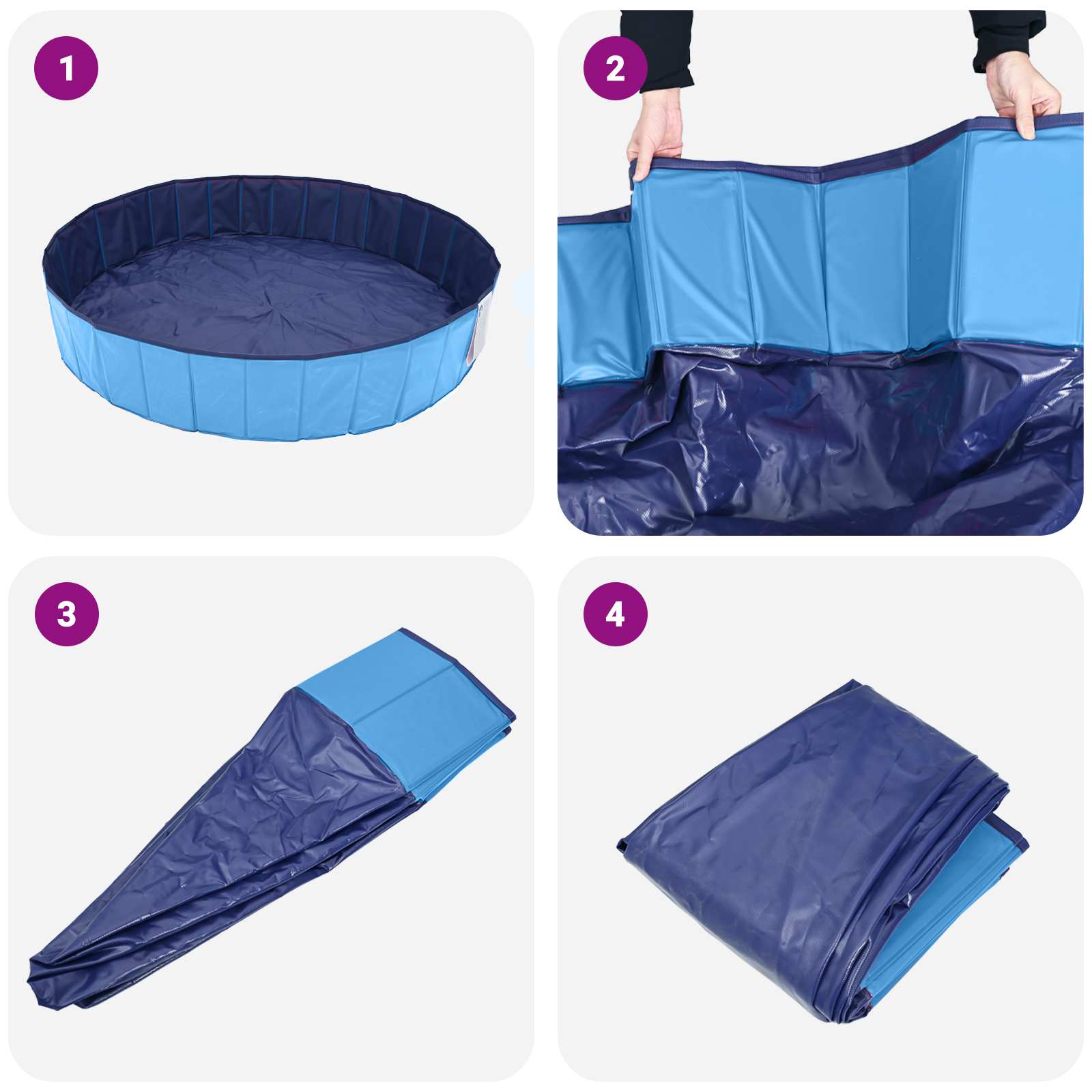 vidaXL Piscine pour enfants Bleu Ø 120 x 30 cm - 5