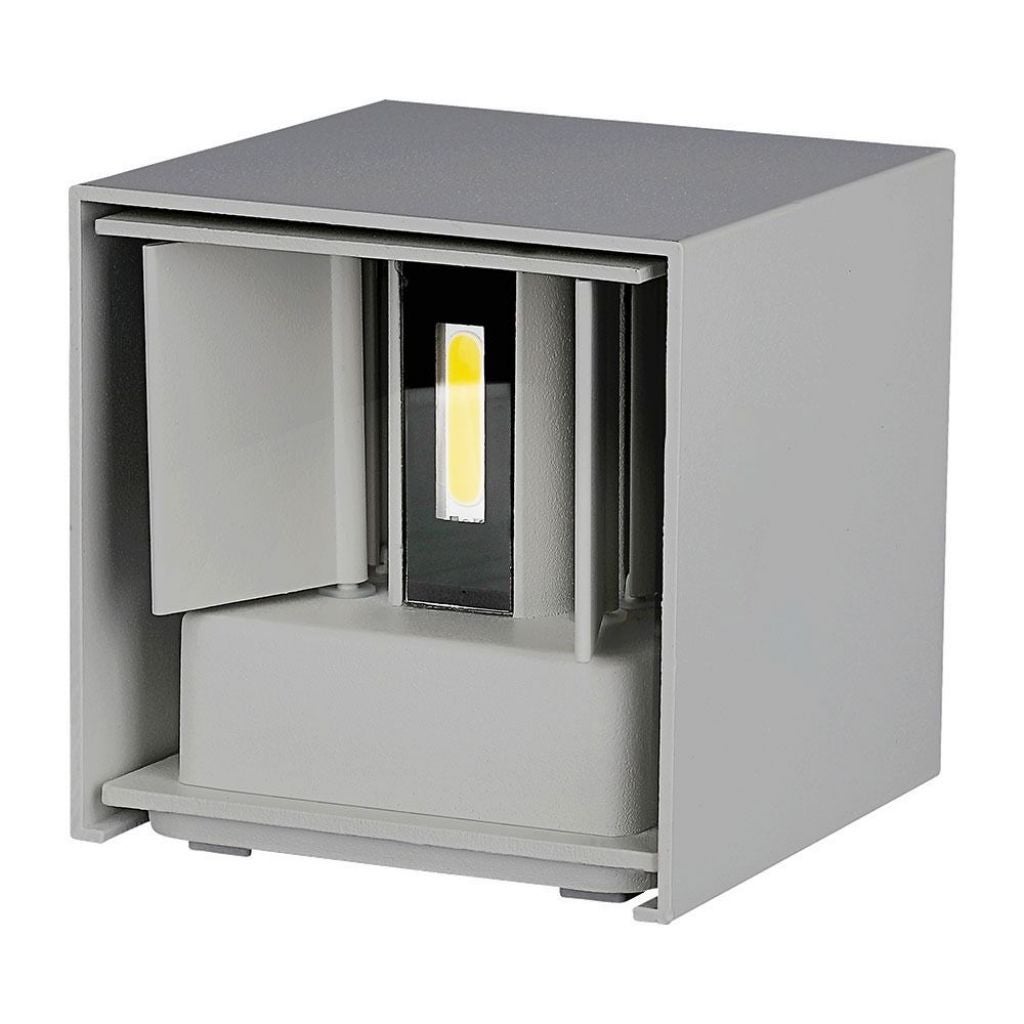 Kwadratowa lampa ścienna LED Double LED COB 11W Kolor satynowo-szary Regulowana wiązka światła 4000K IP65