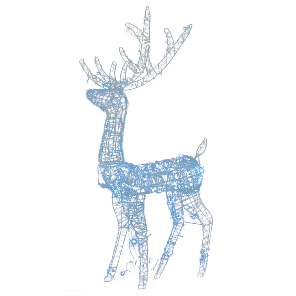 Decoração de rena de Natal em acrílico 3 peças branco frio 120 cm - COMFORTXL - 3