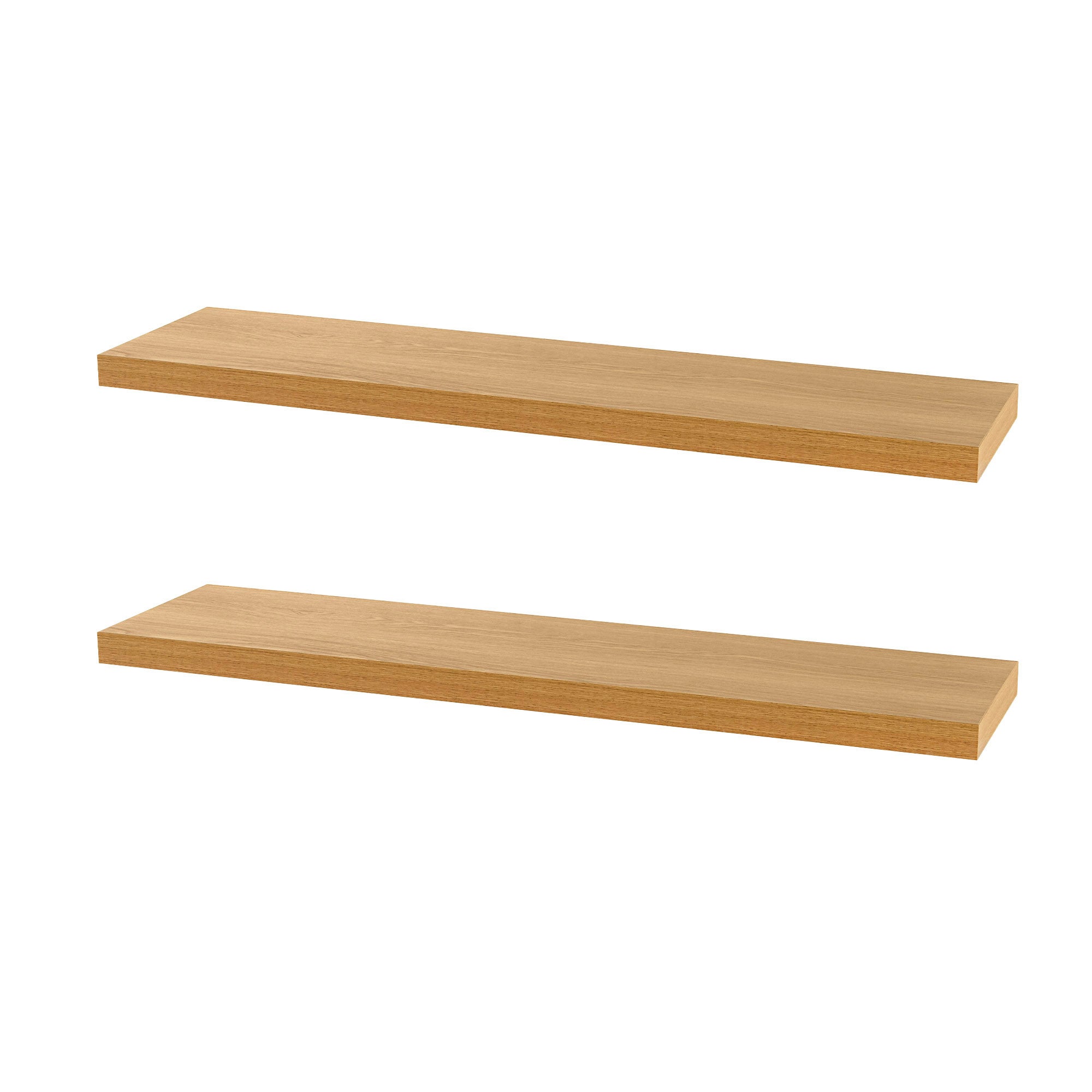 Max home set 2 estantes pared madera 60x23x4 cm