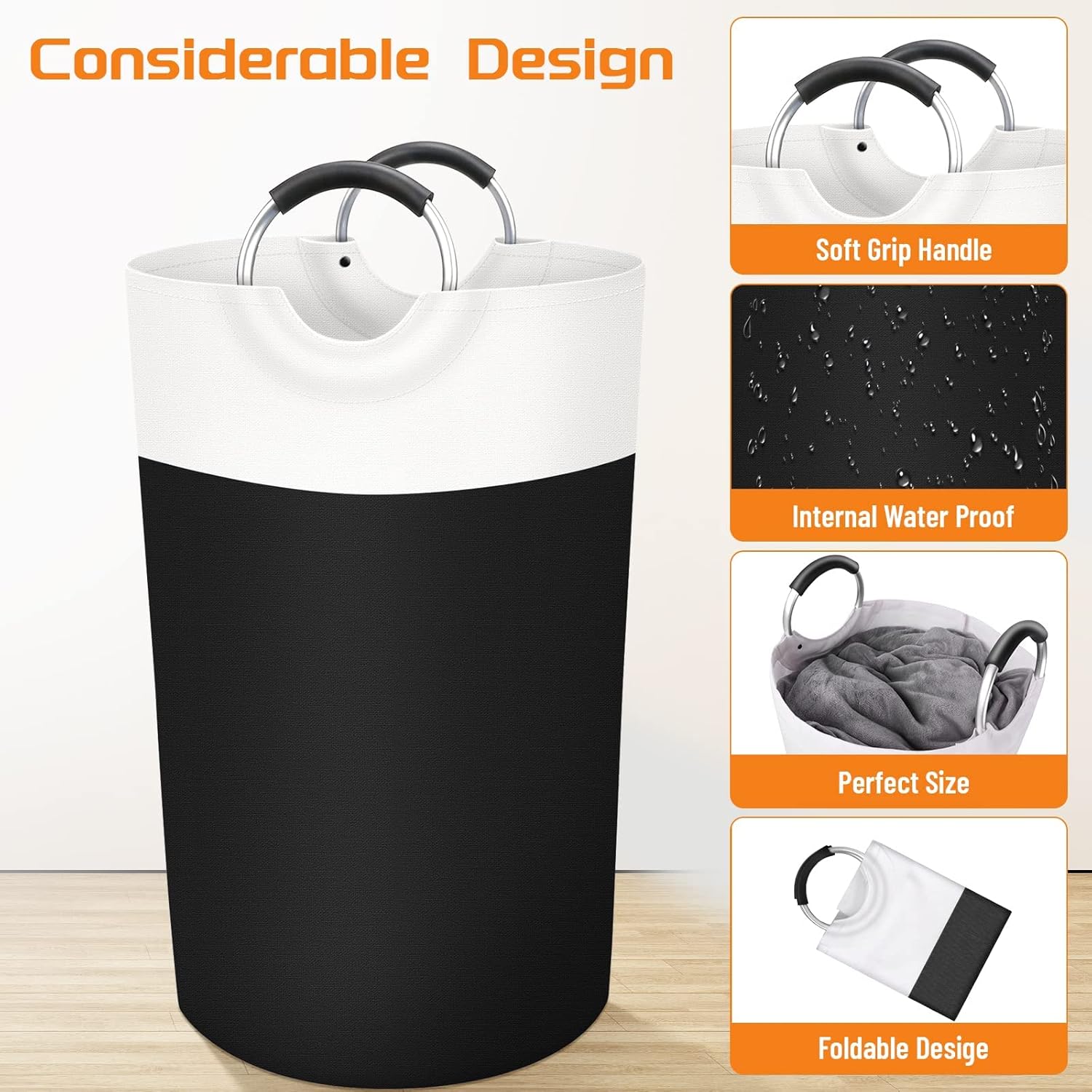 Cesto portabiancheria pieghevole teschio di zucchero gatto fiore floreale grande cesto portabiancheria con manico Organizzazione di giocattoli e vestiti per bagno, camera da letto, casa, dormitorio, v
