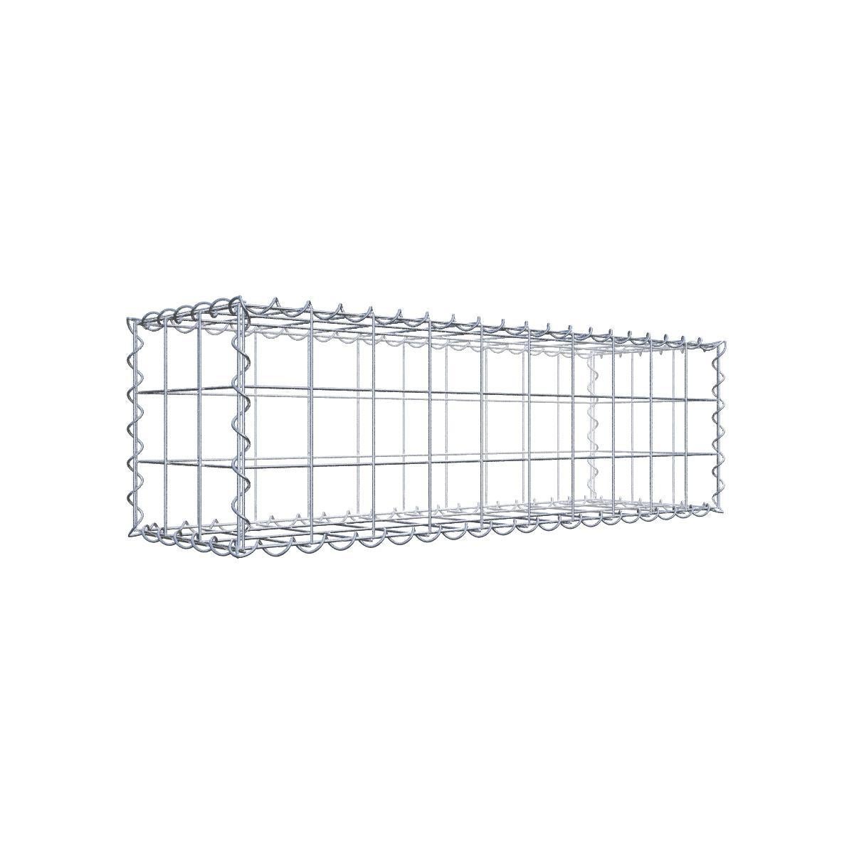 Gabiona - Gavión de acero galvanizado 100x30x30cm (LxAxP), malla 10 x 10cm, Espiral, jaula metálica para muro o jardín - 6