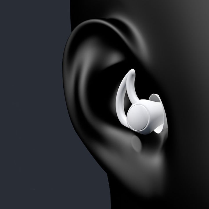 2 x bouchons d'oreilles en nano silicone lavables à 3 couches pour la réduction du bruit du sommeil noir - 2