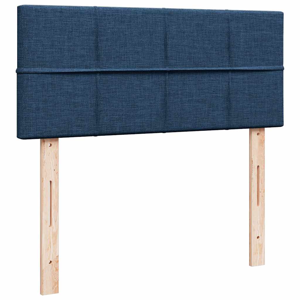 Maison Exclusive - Sommier à lattes de lit avec matelas Bleu 120x200 cm Tissu - 7