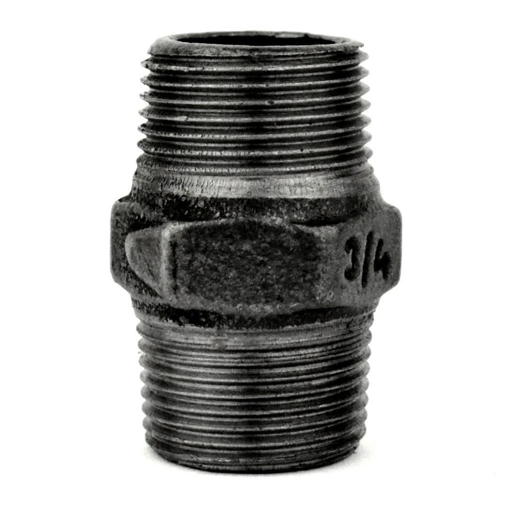 Tube Acier Noir 3/4'' (20x27mm) - 50 Cm Fileté Des Deux Côtés - Pour Plomberie Et Installation - 7