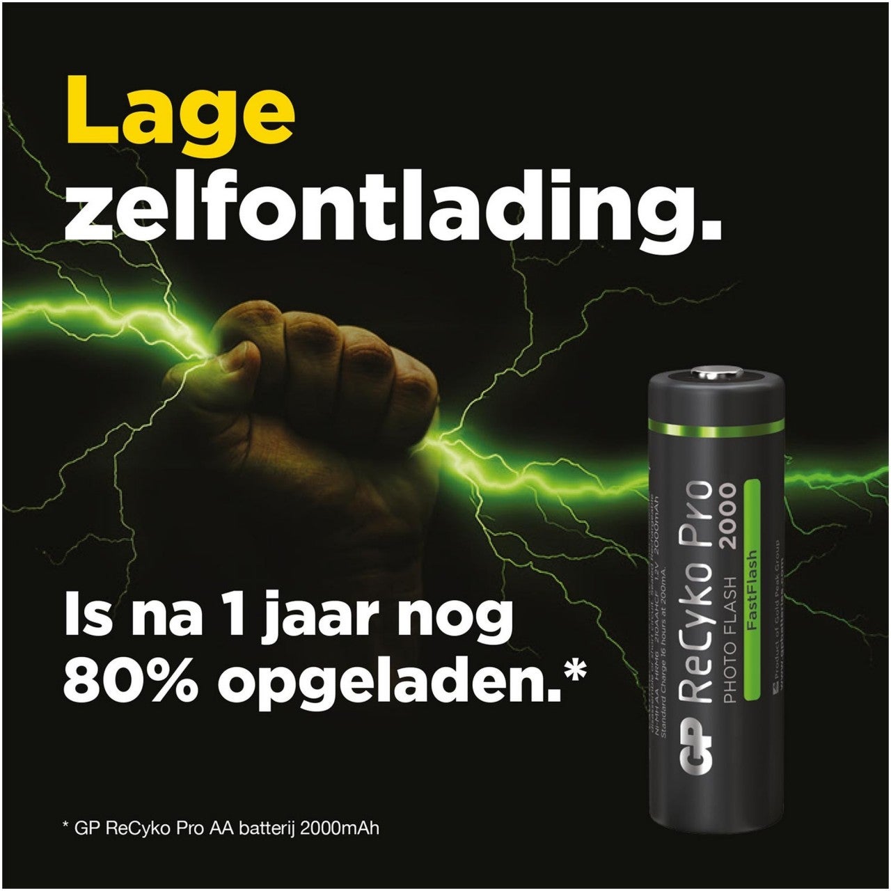 GP Batteries ReCyko Pro Photoflash Batteria ricaricabile AA da 1,2 V, batteria da 4 pezzi - 4