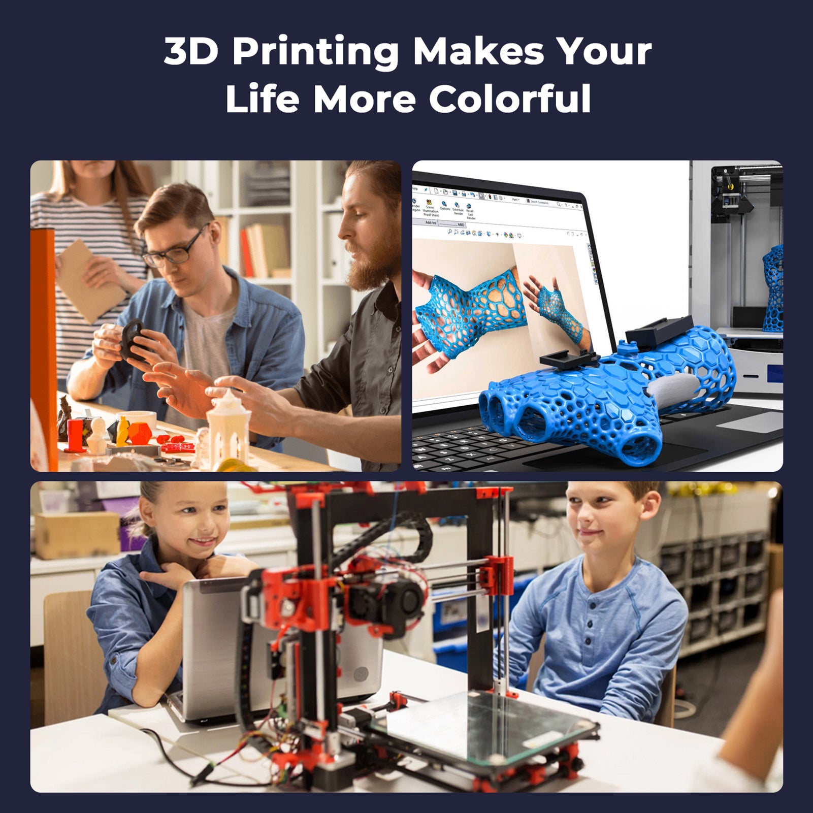 Filamento per stampa 3D Hyper PLA, 1,75 mm, alta velocità, liscio, rotolo da 1 kg (2,2 libbre), precisione +/- 0,03 mm, standard 1 rotolo - 9