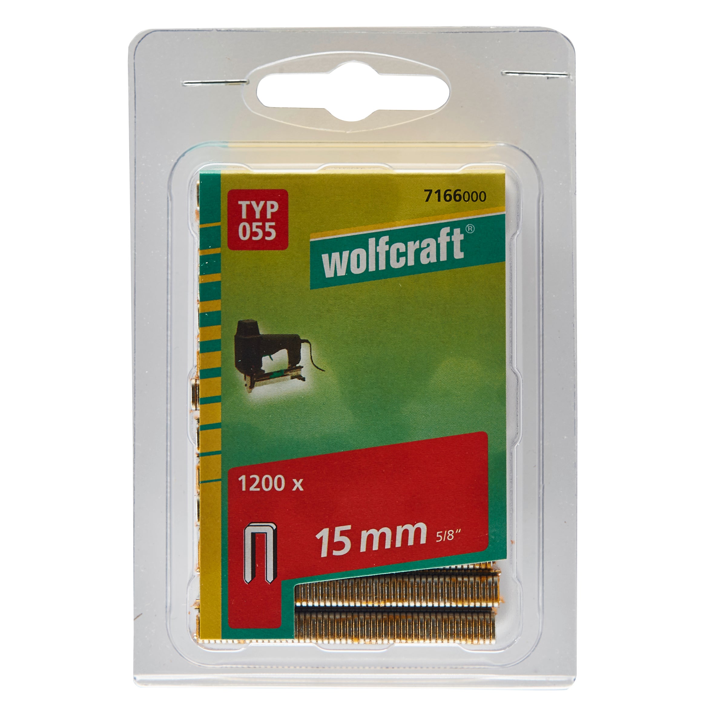 WOLFCRAFT 7166000 - Grapas de lomo estrecho tipo 055 15 mm - 2