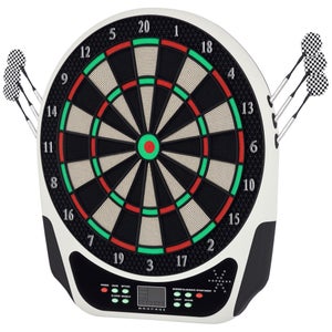 Bersaglio Elettronico Per Freccette Con Voce Tedesca – 34 Giochi, Anello LED 8 Colori, Schermo LCD, Per Adulti E Ragazzi
