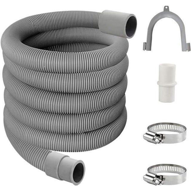 Mangueira de drenagem para máquina de lavar roupa, kit de extensão para máquina de lavar roupa, mangueira de drenagem universal (3 m)