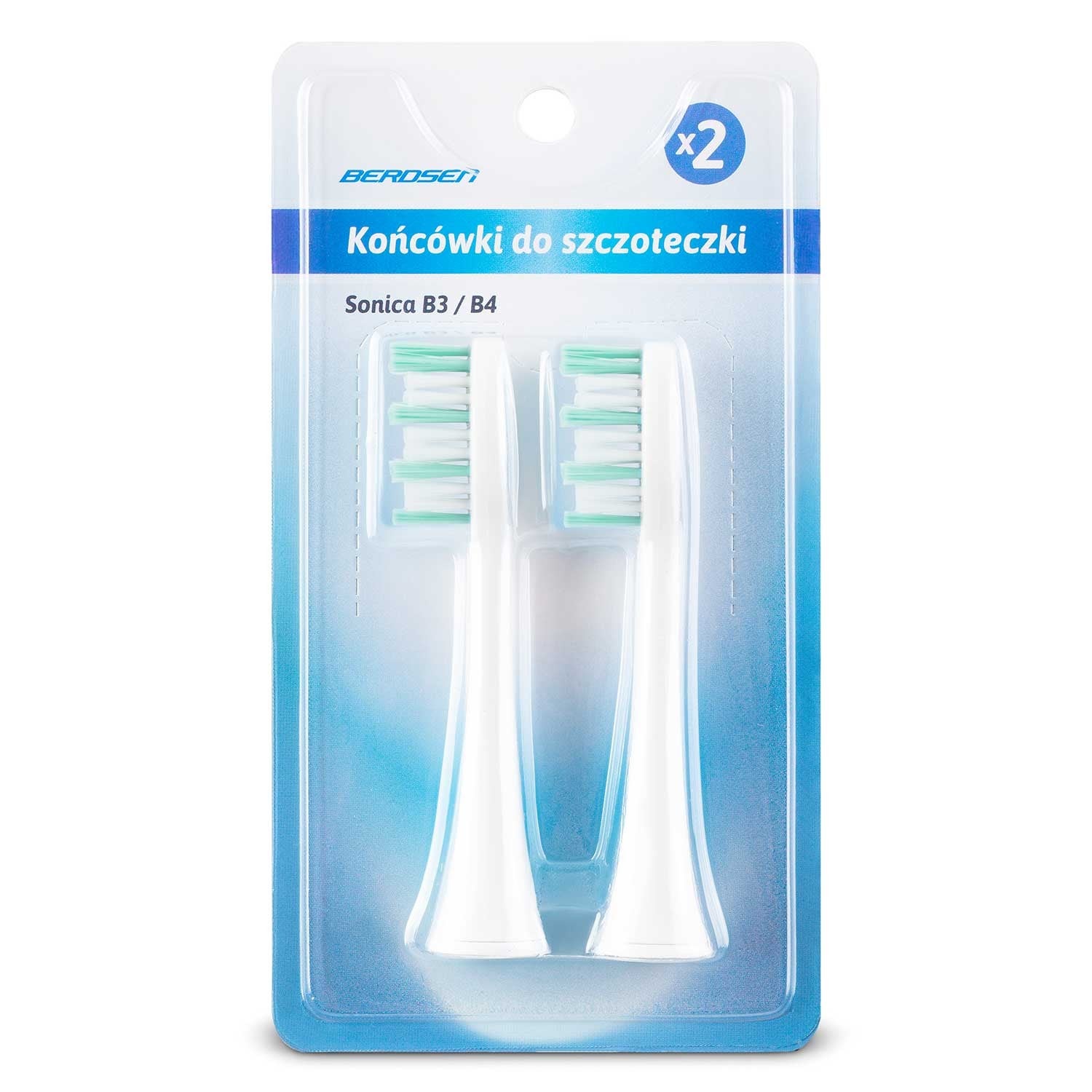 Końcówki do szczoteczki sonicznej Berdsen B3 2 szt. białe 5176