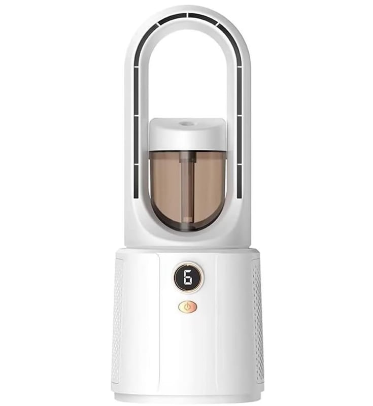 Wentylatory - wentylator klimatyzacyjny z chłodną mgiełką, cichy, bezłopatkowy wentylator stołowy z nawilżaczem