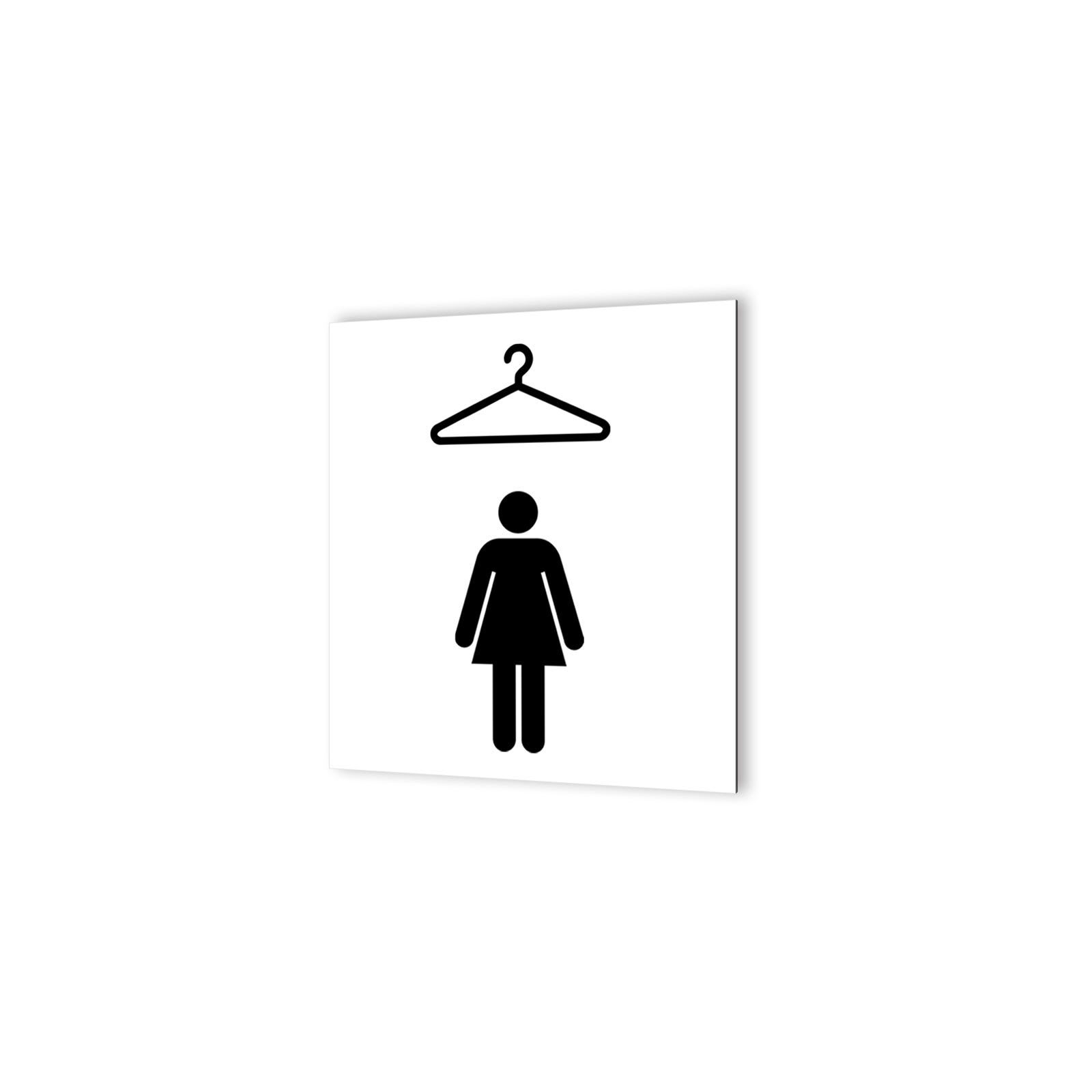 Pitograme Pictogramme Vestiaires Femmes - Plaque signalétique Dibond Blanc ...