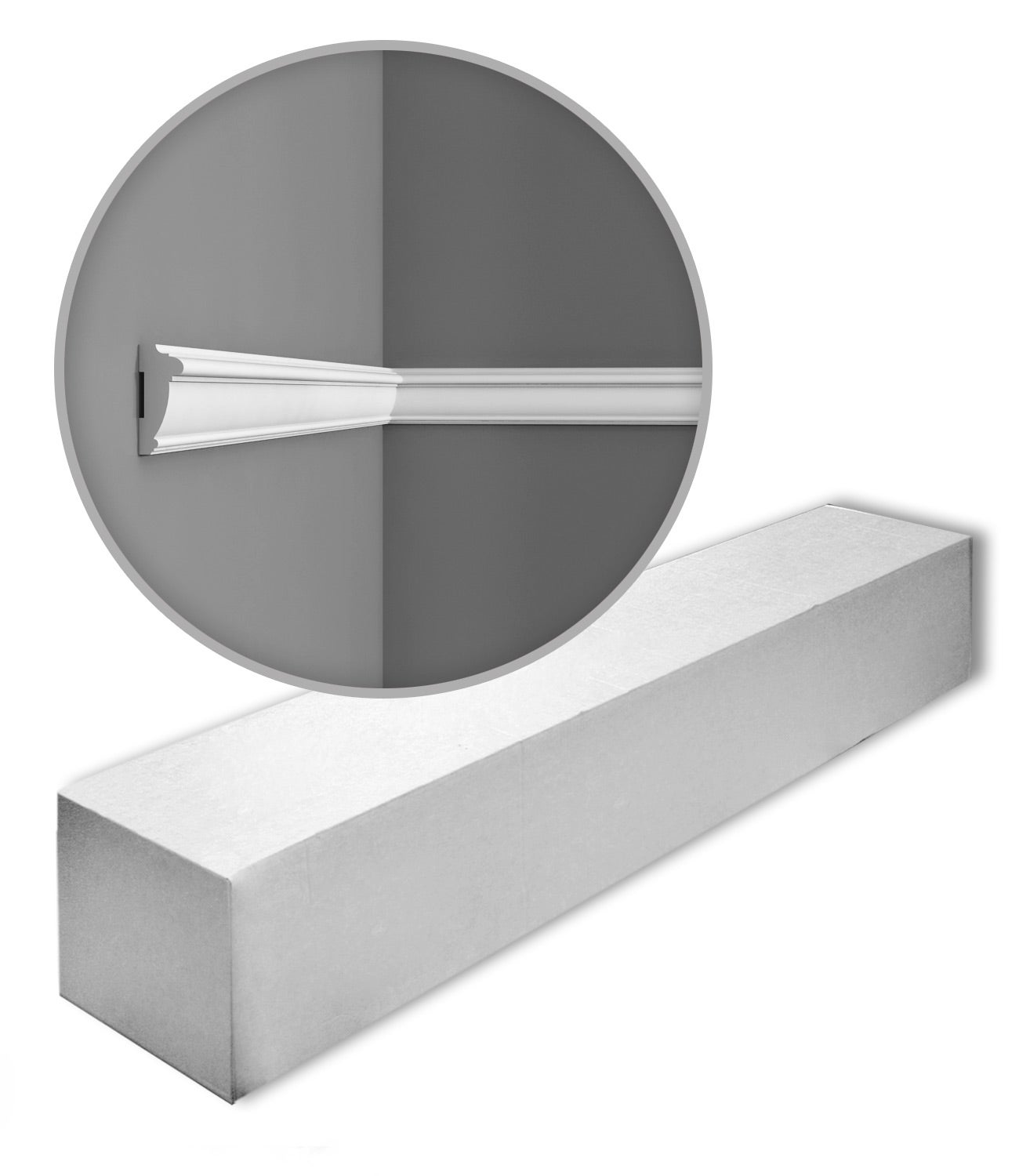 Decorazione Pareti 3d Cornici E Profili Orac Decor PX103 AXXENT 1 - Scatola Da 10 Unitá Per Battiscopa E Decorazione Pareti Profili Decorativi