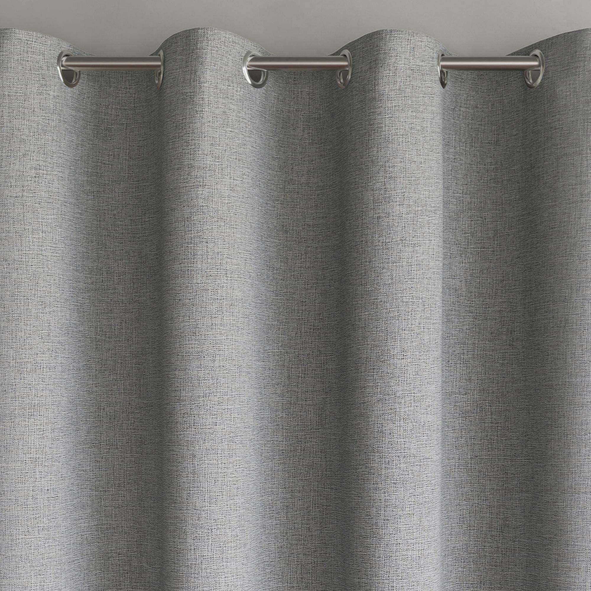 Dressing Rideaux Rideau occultant, thermique NATTE CHAMBRAY 140x180 gris en polyester ...