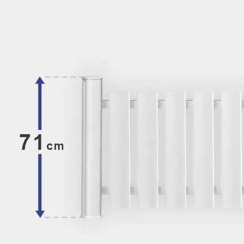 Module de clôture PVC blanc ajouré H 71 x L 150 cm à barreaudage vertical - 2