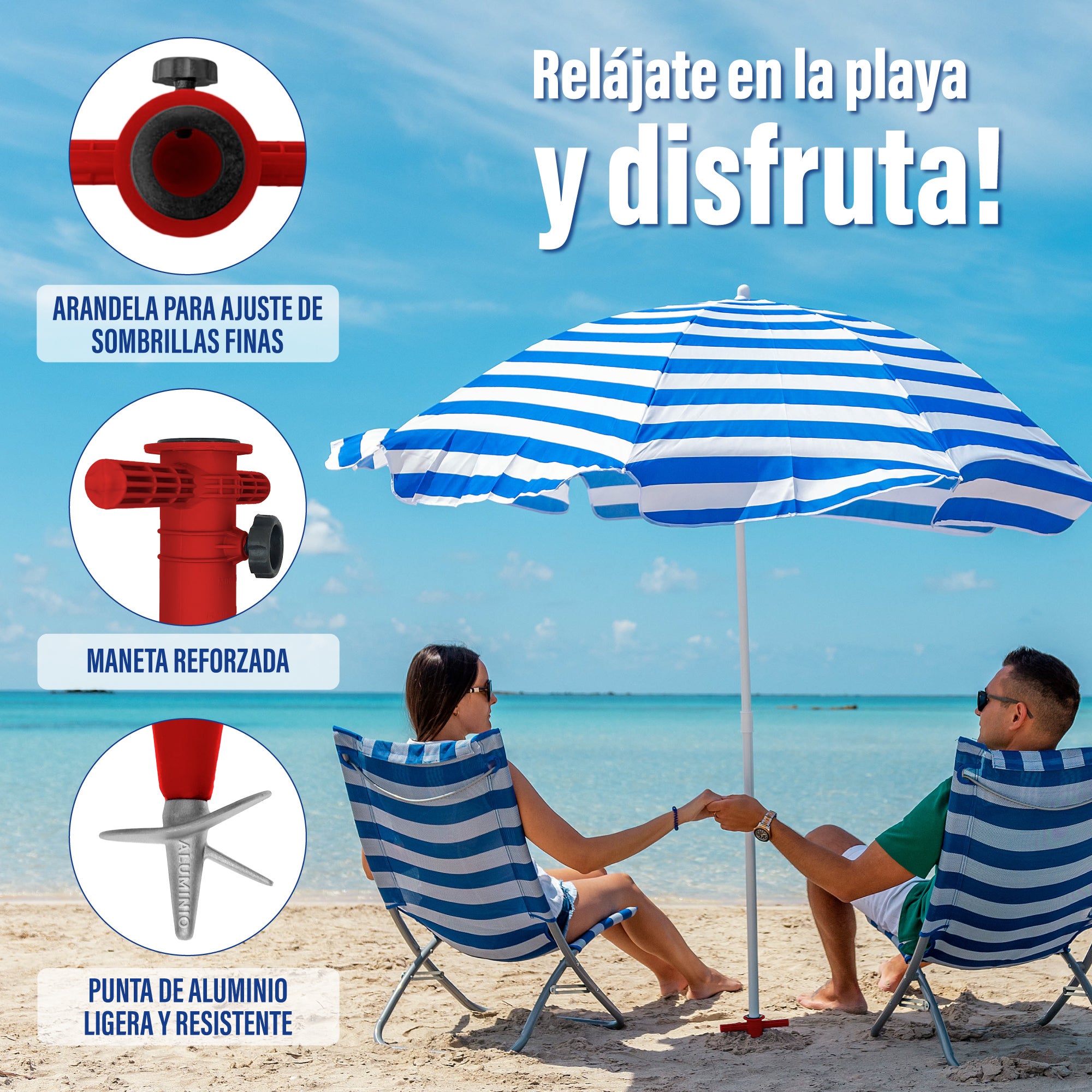 Piquet De Parasol Aluminium Plastique (32 x 16,5 x 6,50 cm) - 4