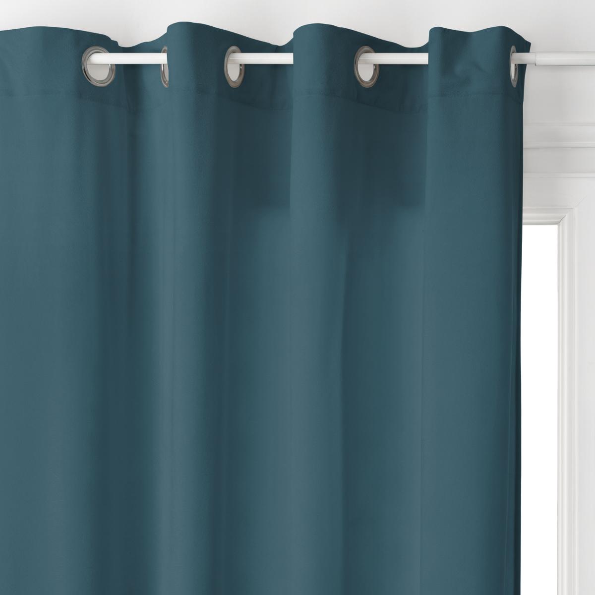 Cortina con ojales 'lilou' - azul 140 x 260 cm - atmosphera créateur d'intérieur