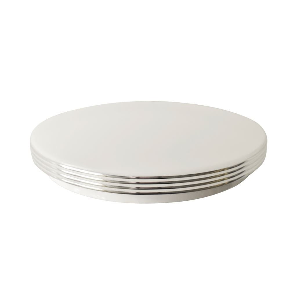 Plafon Bravo okrągły biały chromowany LED 16W 4000K wym: 6 x 33 cm IP44 metal Milagro