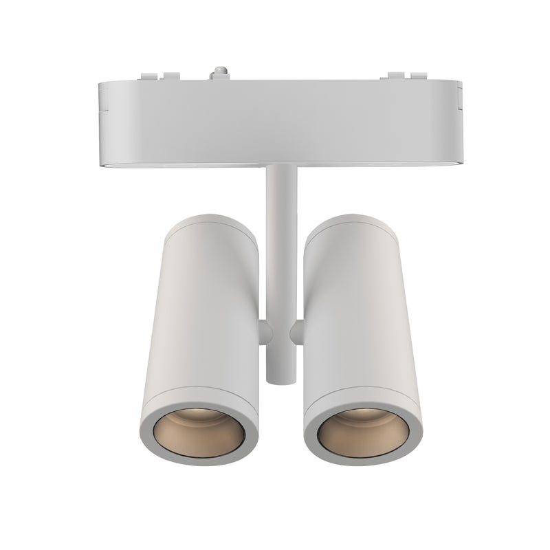 Lampa szynowa podwójna LED Luxo 48V Ringo Duo 16W 36° 4000K z regulacją obrotu biała MasterLED