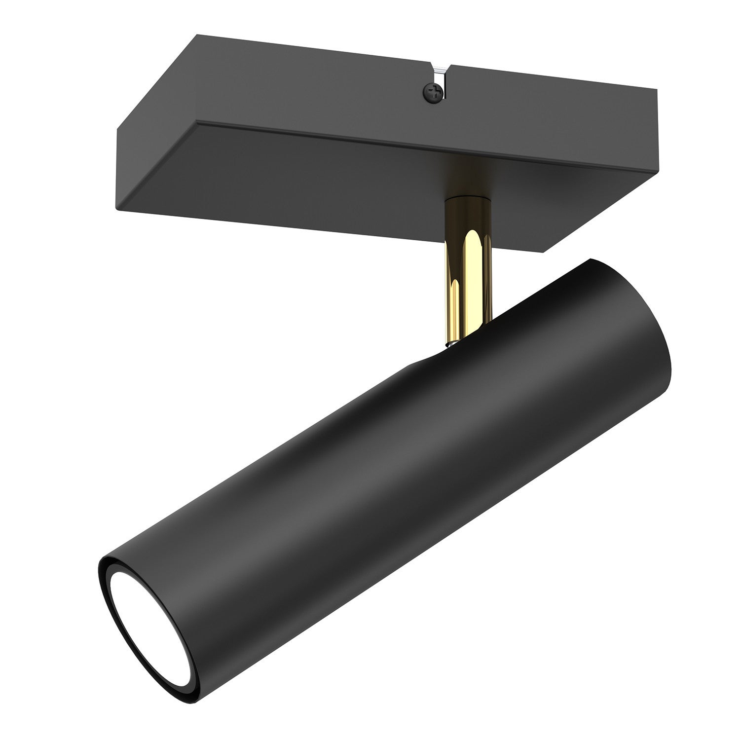 Lampa sufitowa wisząca Axion czarny mat-złoty połysk 1xGU10x8W wym: 16 x 10 x 24 cm metal Luminex