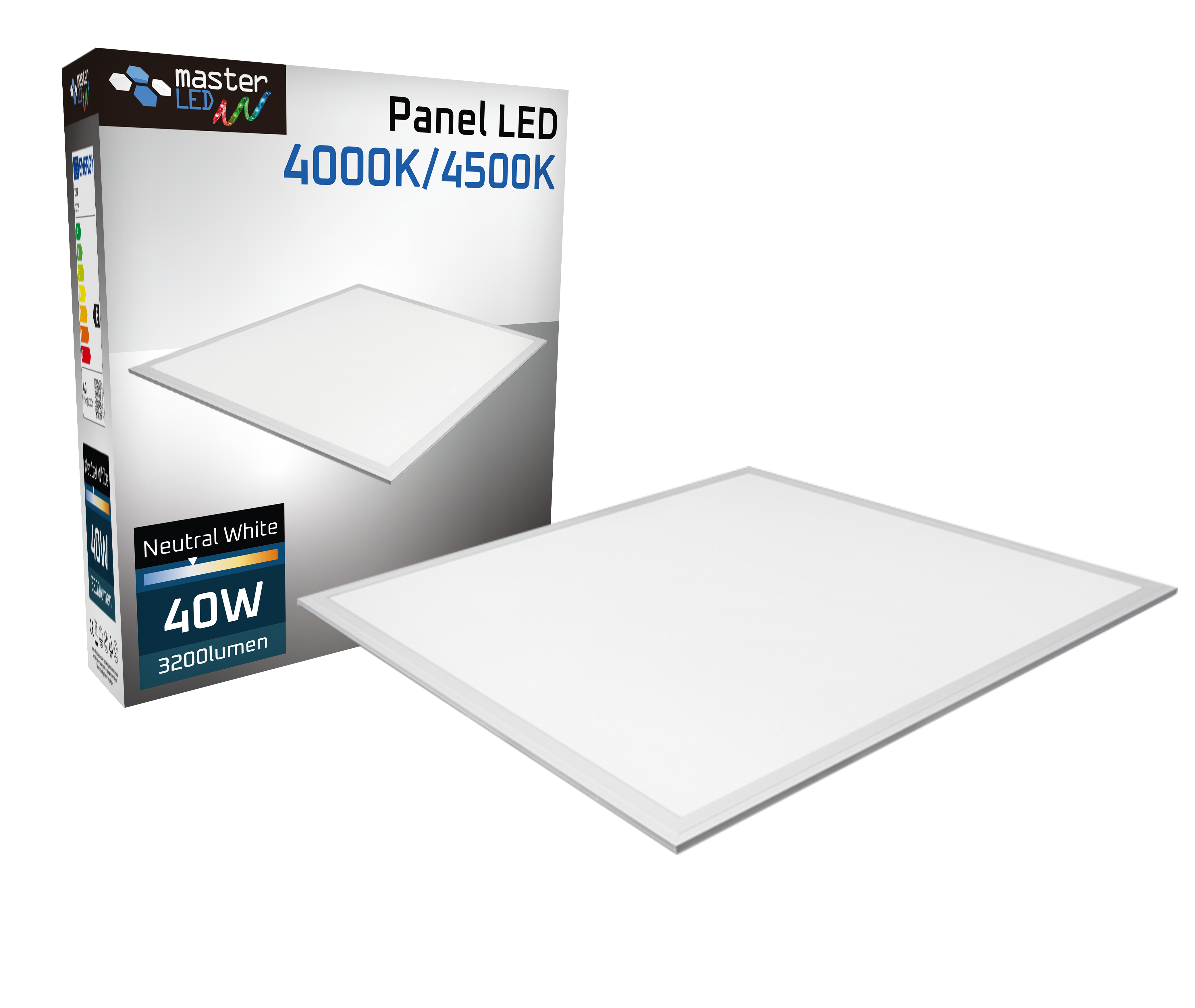 Panel LED Lumio 59,5x59,5cm 3200 lm 40W neutralna biel 4000K oprawa sufitowa biała MasterLED