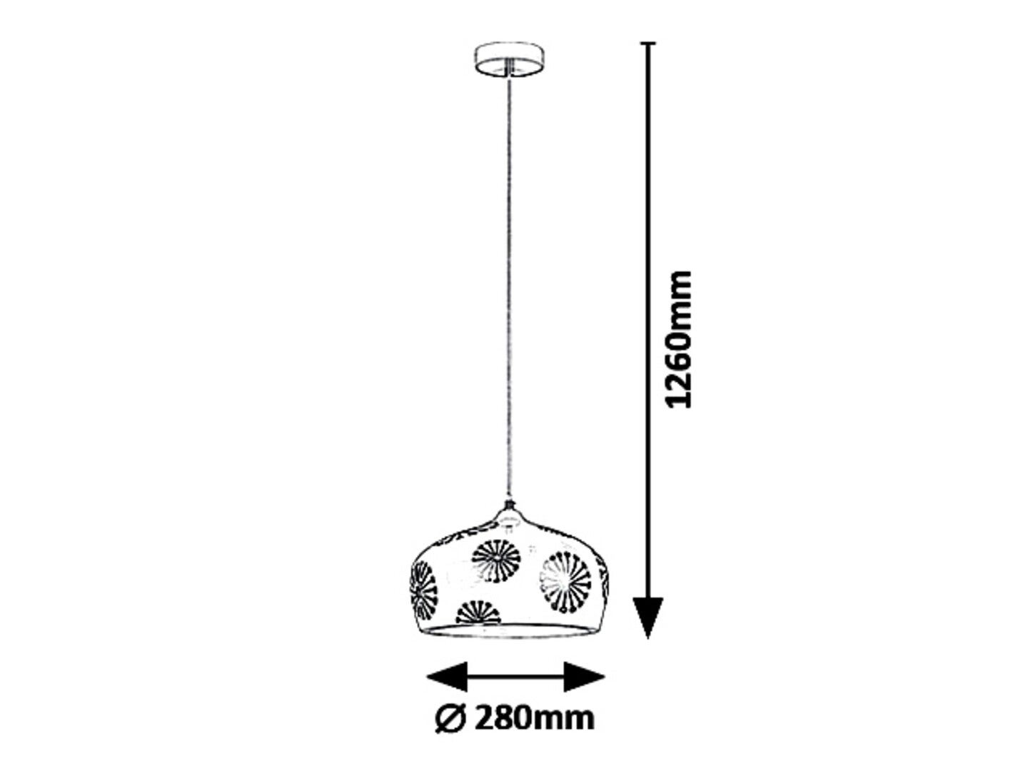 Lampa wisząca Ginger biała 1xE14x1x MAX 40W wym: 126 x 28 x 28 cm metal Rabalux