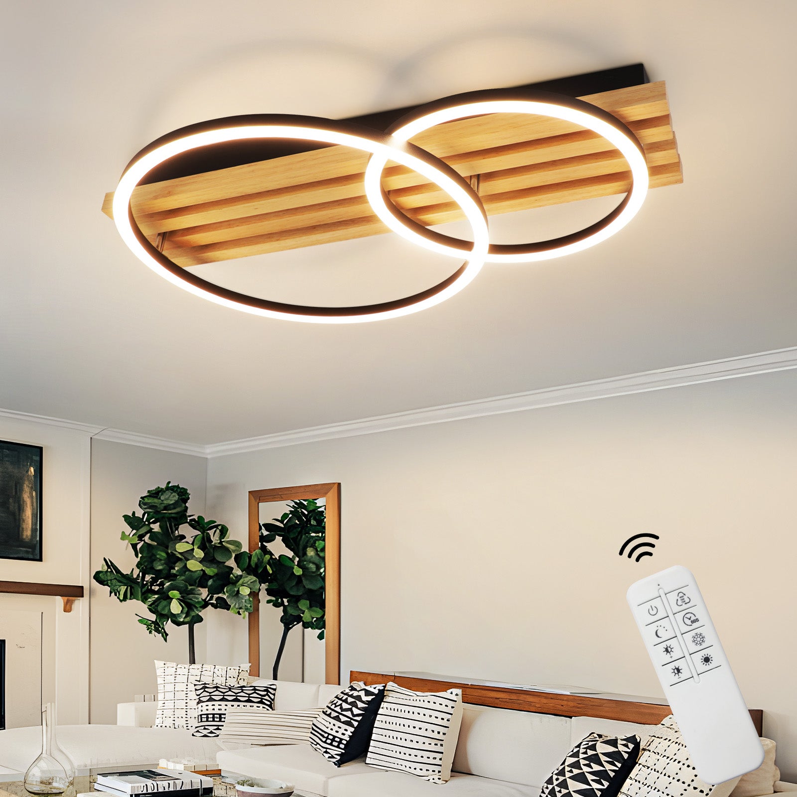 Plafonnier Led Dimmable Luminaire Plafond Avec Télécommande, Moderne Plafonnier Led Dimmable Luminaire Plafond Avec Télécommande, Moderne