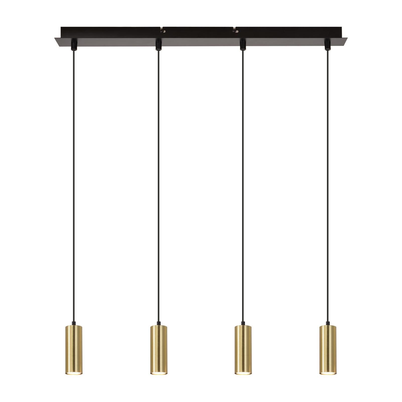 ZMH Suspension 4 lumières Doré Retro GU10 métal style industriel Lustre 170cm - 4
