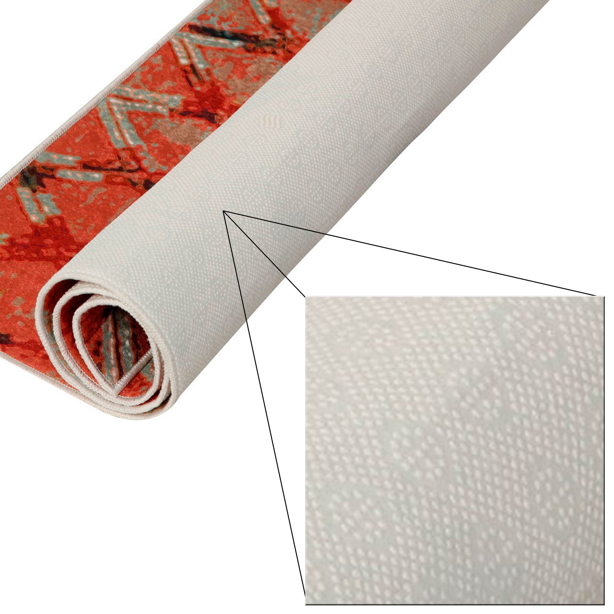 Tapete estampado de poliéster 160 x 230cm modelo MyRules multicolorido - 5