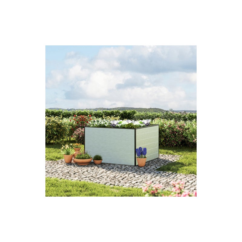 119 x 119 x 77 cm Grzadka podwyzszona, aluminium anodowane