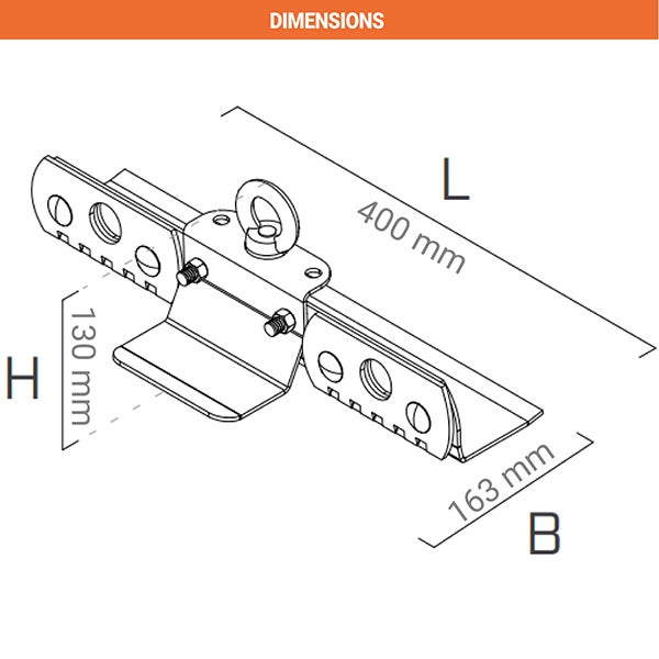 Point d'ancrage pour joint debout - 25 mm - Marron - SIANKB - 4