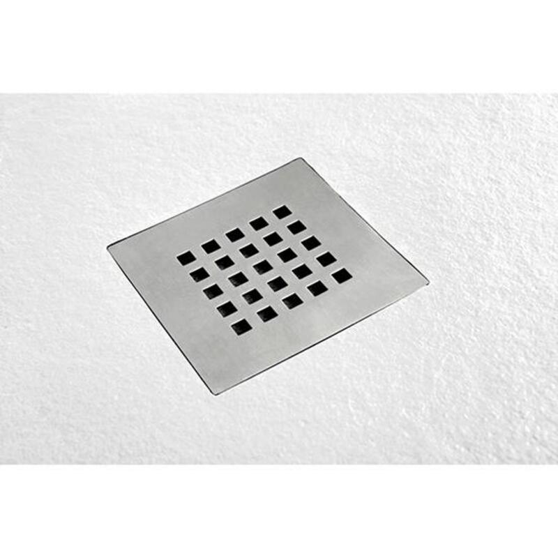 Receveur de douche 85x125 cm Vulcano Line Slim blanc en résine synthétique et poudre de marbre avec évacuation gratuite - FRASCIO - 2