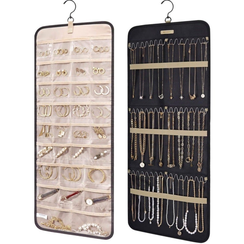 Organizer Gioielli Linkstyle - Doppio Lato, 80 Tasche, Appeso, PVC Trasparente - Foto 8