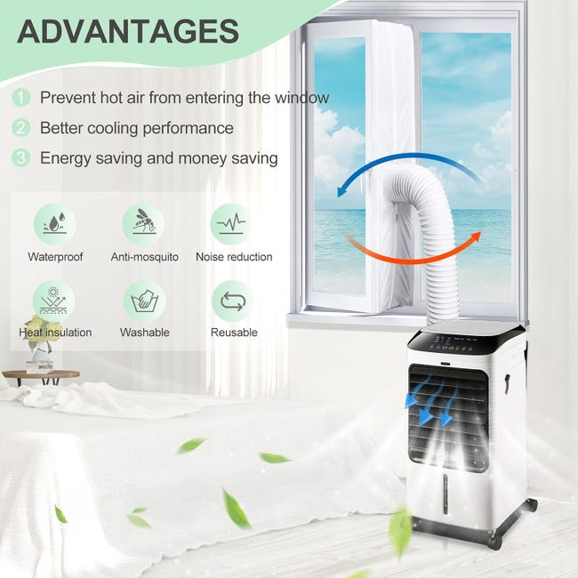 Copri Condizionatore Portatile Impermeabile - Copertura Universale 48x41x76 Cm Con Tasca Per Telecomando - Foto 11