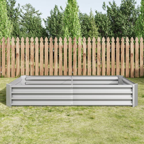 Carré potager surélevé en métal anthracite Bac de jardin sans fond Acier robuste pour légumes et fleurs180x90x30 cm - 5
