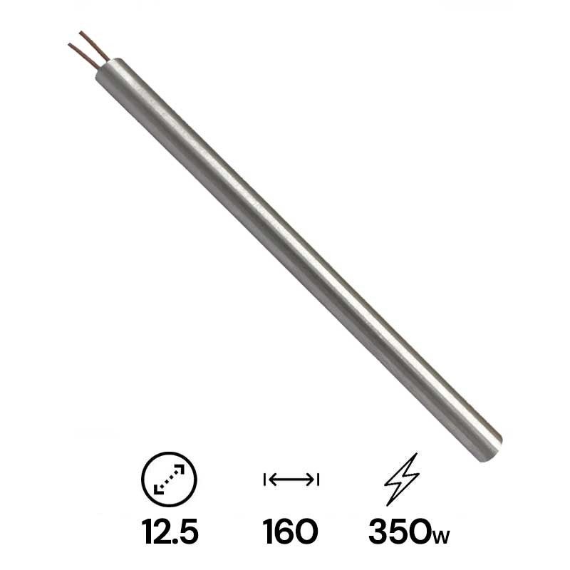 Resistenza Accensione Stufa A Pellet HT62703 - 350W, Diametro 12.5 Mm, Lunghezza 160 Mm, Ricambio Per Caldaie E Bruciatori