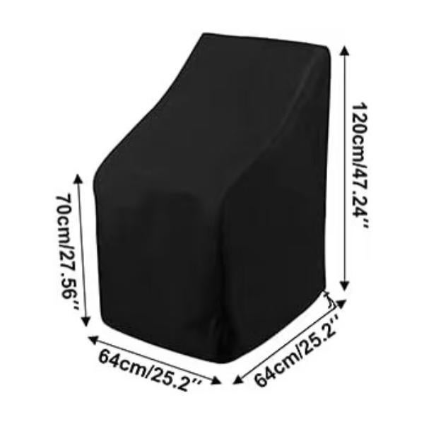Housse de protection anti-poussière pour meubles d'extérieur, protection UV, housse de chaise de jardin, housse de protection imperméable - 2