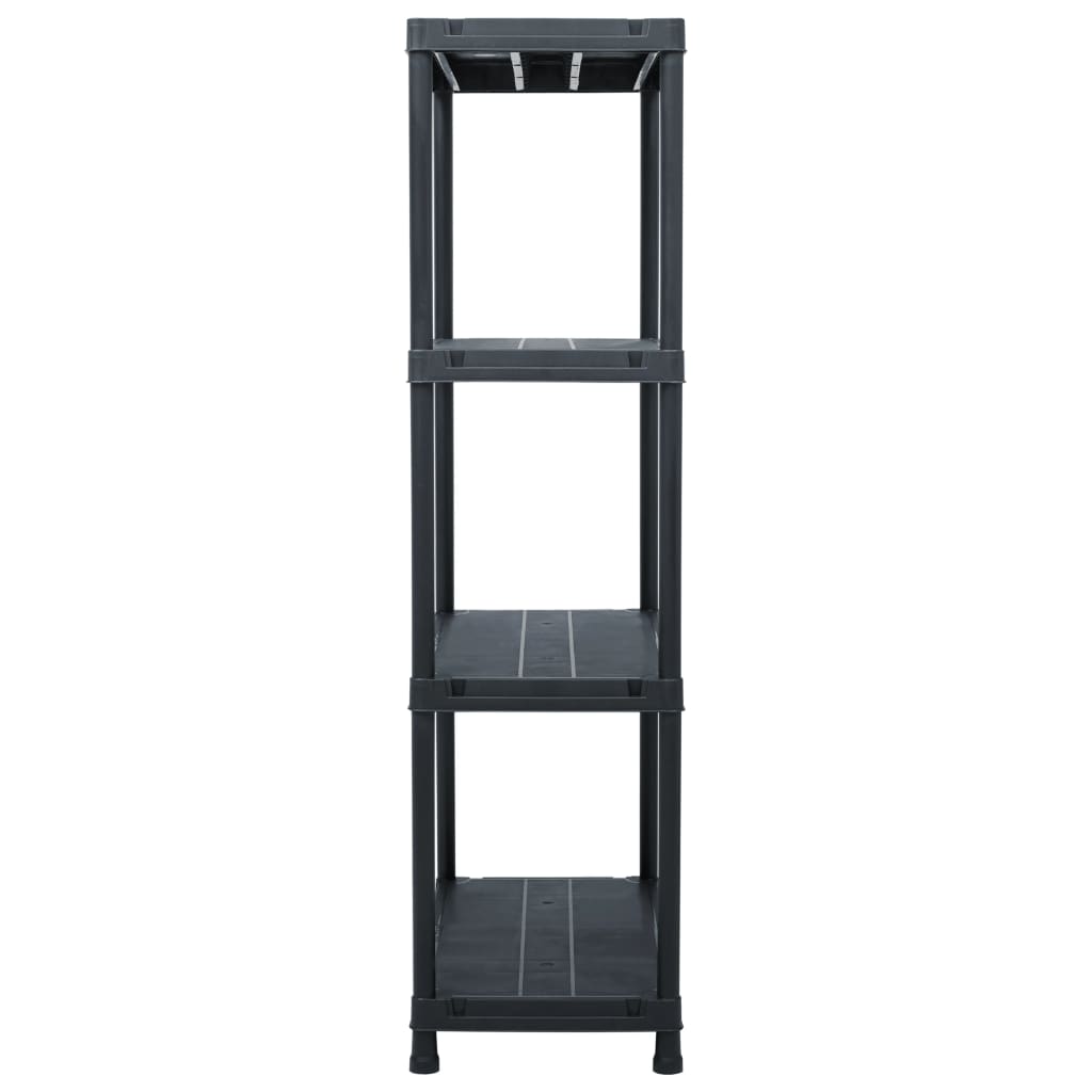 Estantes de plástico 5 unidades 60x30x138 cm pretas – ComfortXL - 4