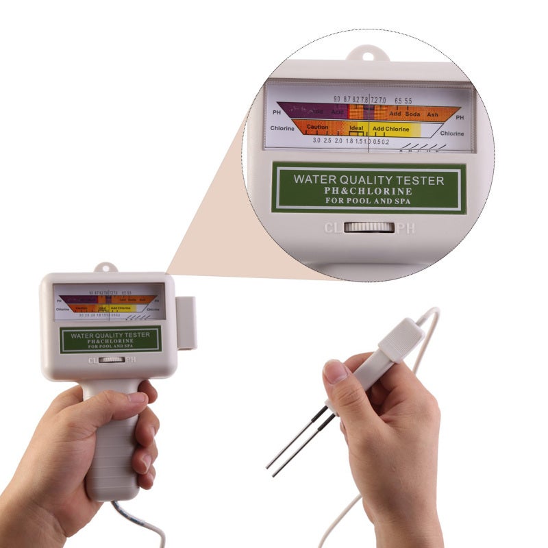 Medidor de pH e cloro CL2, analisador de qualidade da água para piscinas, spas e aquários, ferramenta de teste de pH e cloro compatível com água. - 5