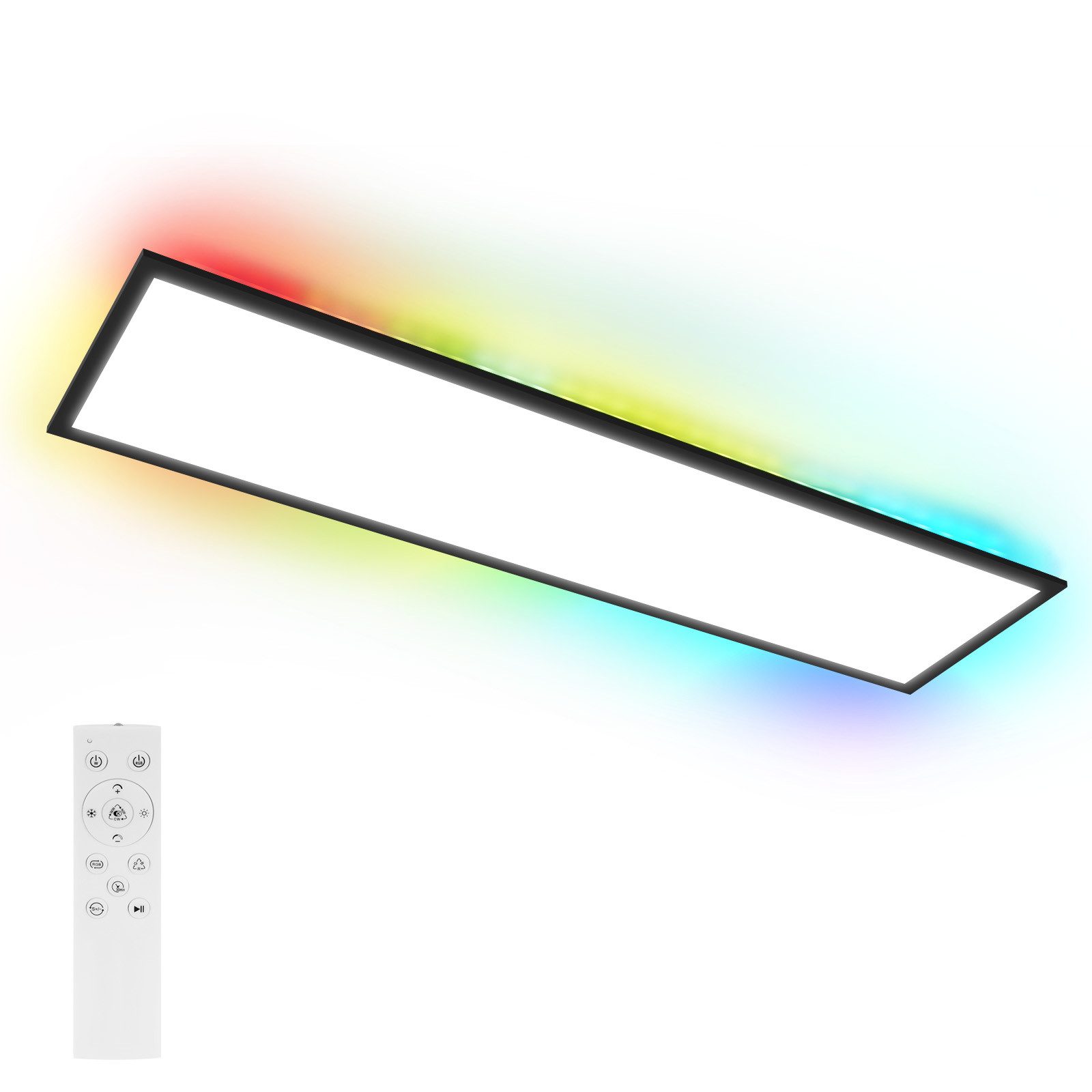 ZMH Ściemnialna lampa sufitowa LED 24W do salonu, zmieniająca kolor RGB, do kuchni, na imprezę