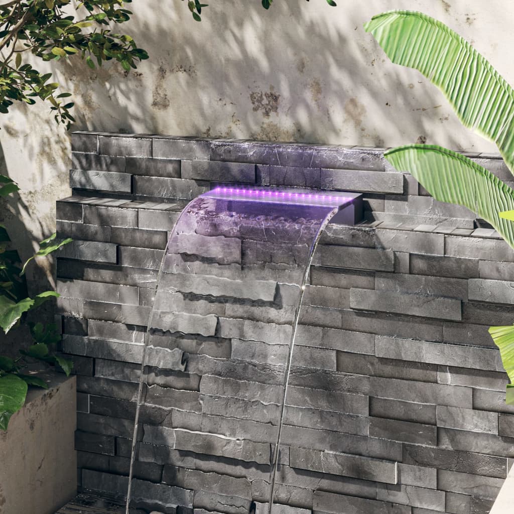 Fuente cascada con led rgb acrílico 45 cm vidaxl