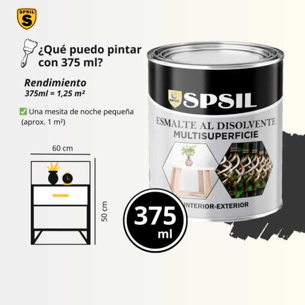 Pintura Esmalte al Disolvente Spsil Color Naranja Brillo para Múltiples Superficies (Valla, Metal, Paredes y Más), Interiores y Exteriores, 750ml - 8