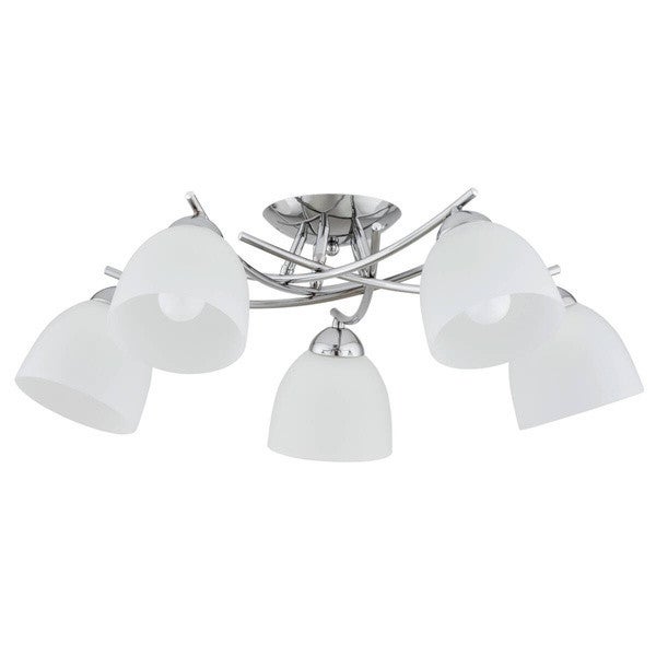 Lampa sufitowa wisząca Seva chromowana 5xE27x15W styl klasyczny wym: 20,5 x 68 x 68 cm metal Alfa