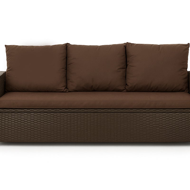 Poduszka ogrodowa na sofę rattanową 160x50x50cm poduszka na meble rattanowe brązowa, poduszka na balkon taras, poduszki na meble ogrodowe