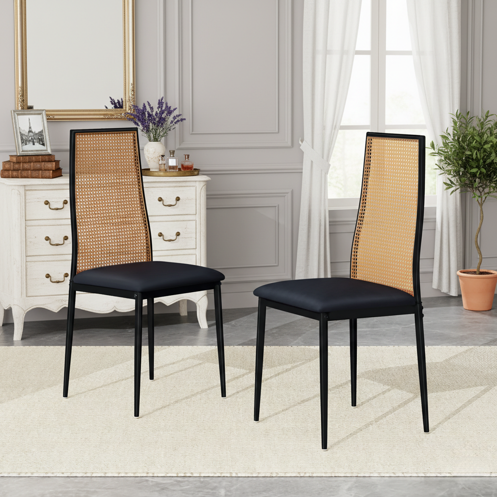 Qiyano Banquette Design Glamour Noir – Pieds Métal Brillant, Rembourrage Tissu Confortable – Salon, Chambre, Dressing