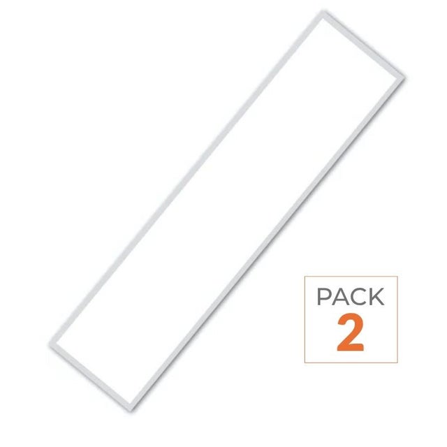 Panneau LED UGR<19 36W 120x30cm - Lot de 2 - Blanc Neutre 4000K - 5500K - SILAMP