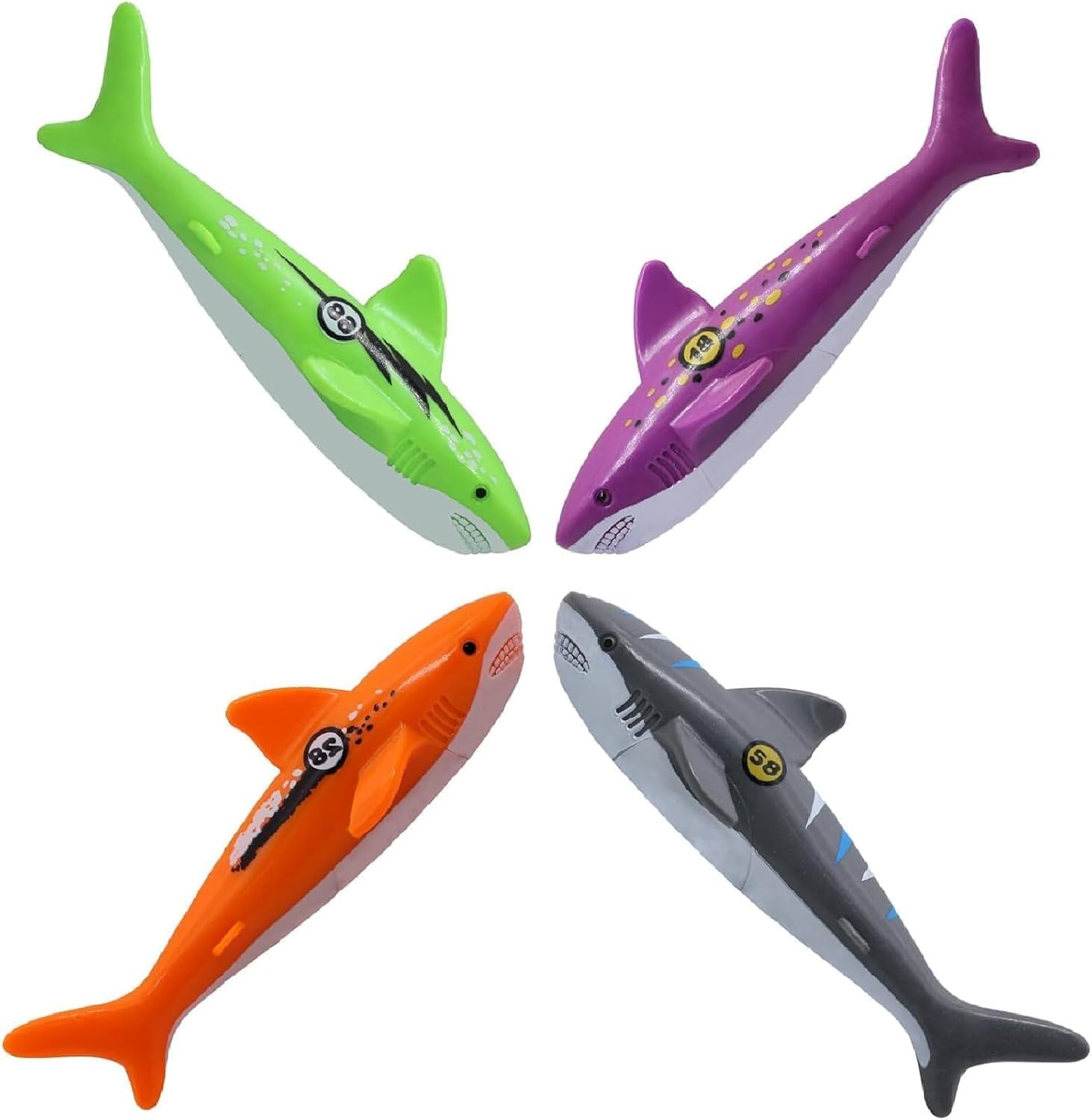 Set Buceo Infantil Verano Juguetes De Buceo Para Niños (4 Piezas) - Torpedos Submarinos, Para Entrenamiento De Natación Y Juego En Piscina Escoba Niños Juguete
