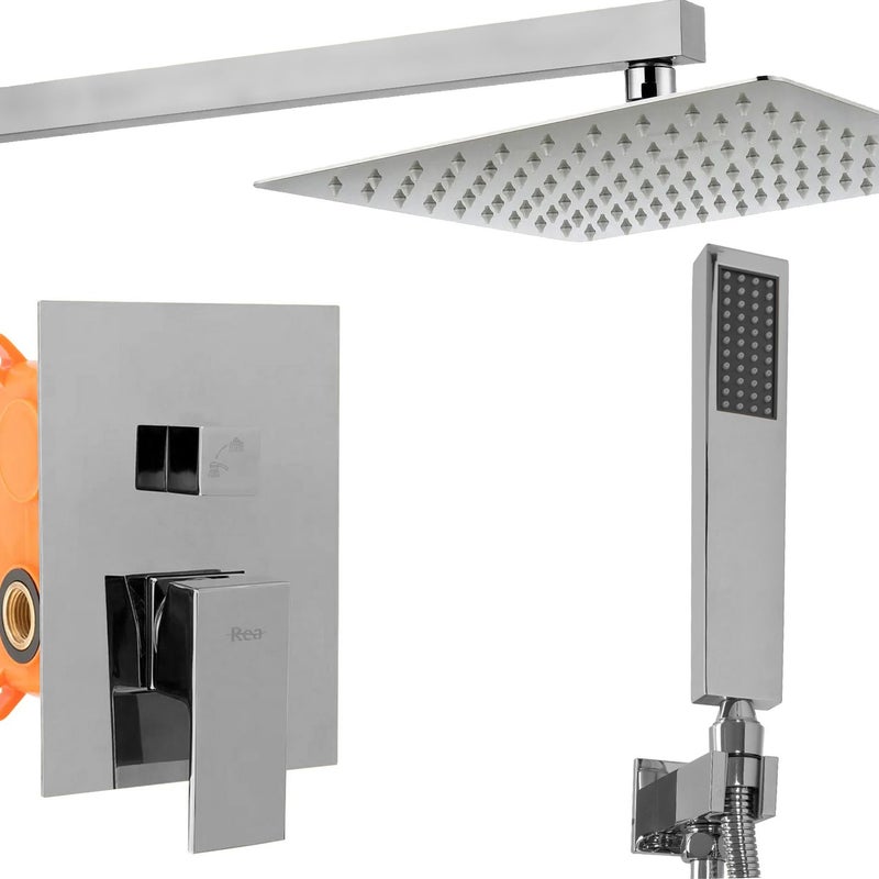 Zestaw Prysznicowy Podtynkowy Fenix Chrom + Box