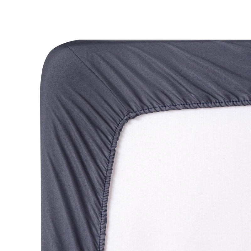 Sábana Bajera Ajustable 90 x 190/200 cm de Microfibra Cepillada Extra Suave Gris Oscuro TODOCAMA - 5